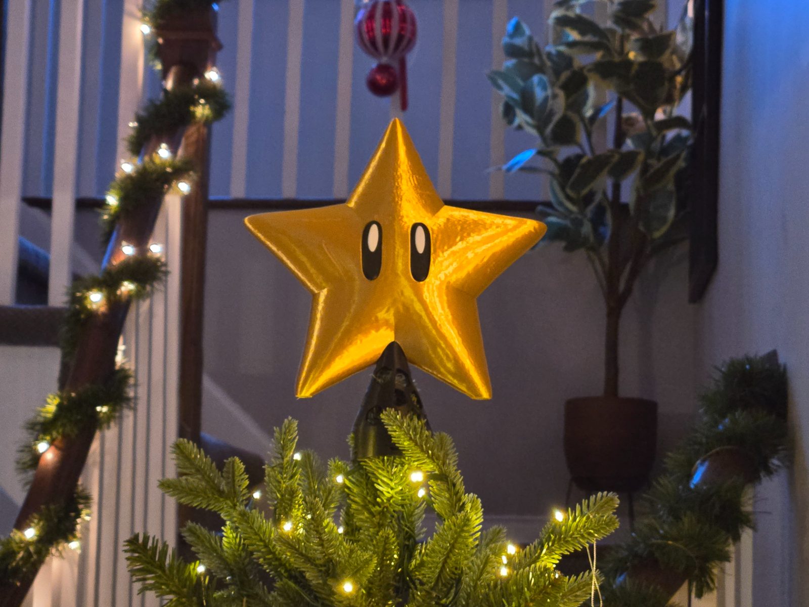 #326 Super Mario Star - Christmas Holiday Tree Topper — vue 17