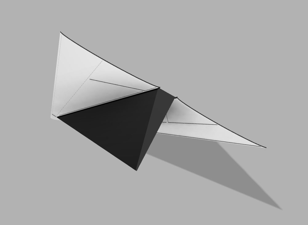#330 Avion Papier en 3d — vue 3
