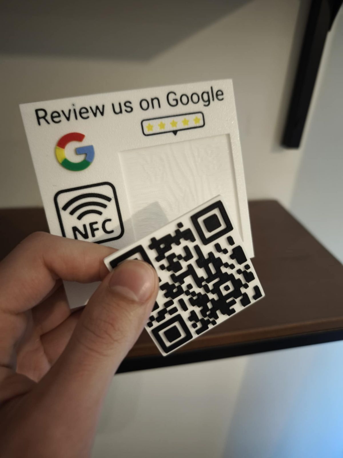 #331 Google review stand Easy customization! NFC+QR — vue 4