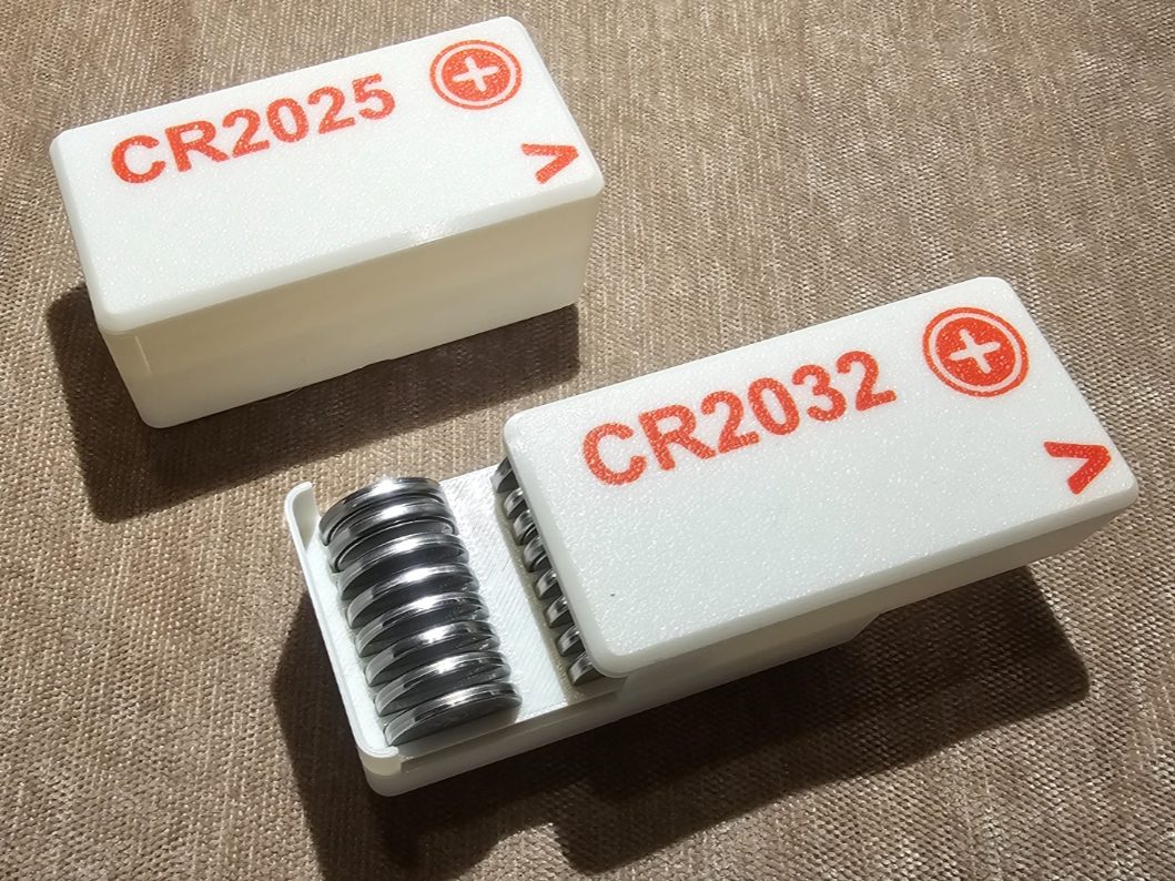 #338 Gridfinity Coin button cell battery Sliding lid — vue 9