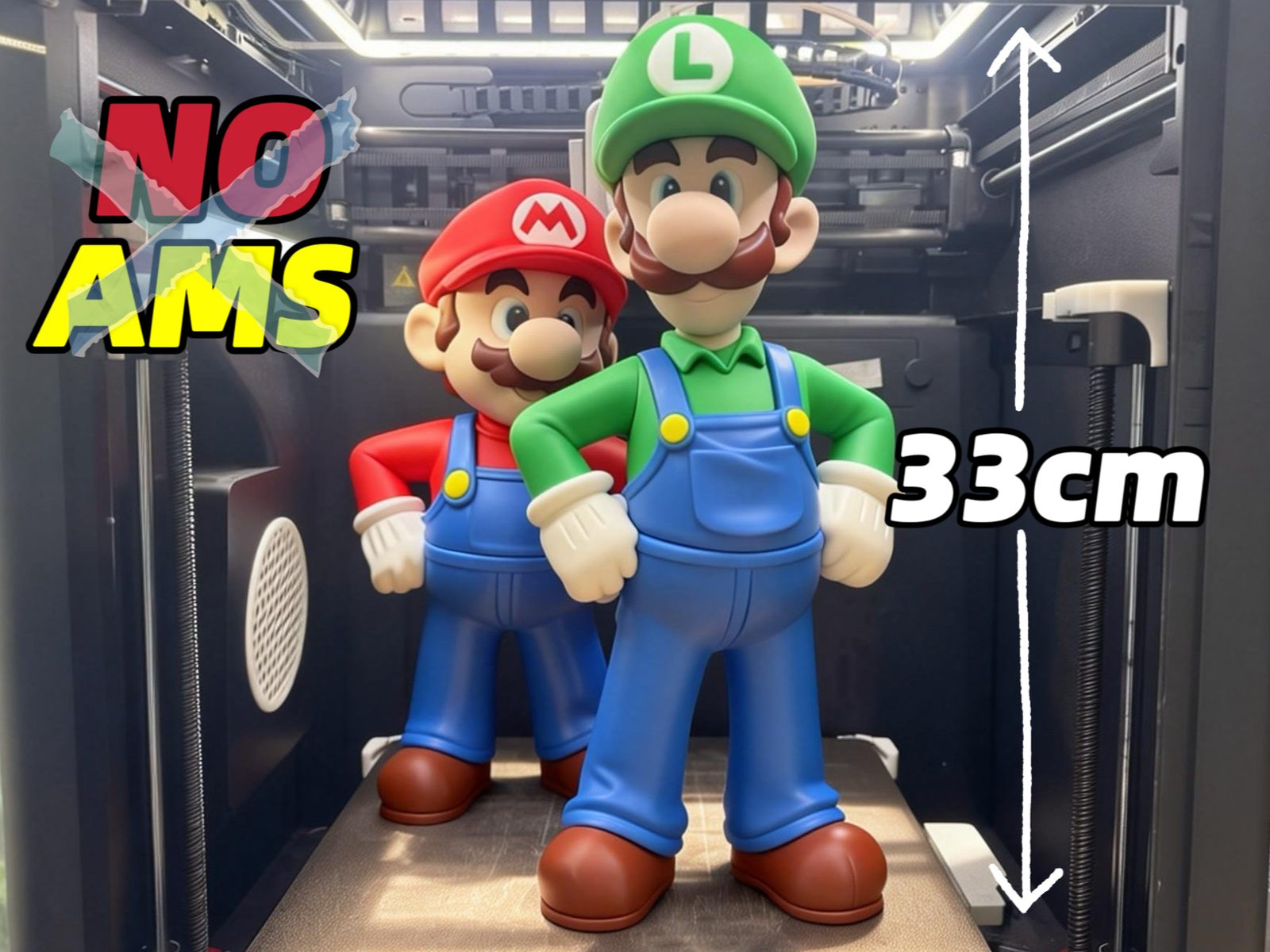 路易吉·超级马里奥系列 高度33cm（无需AMS）Luigi·Super Mario Bros — vue 1