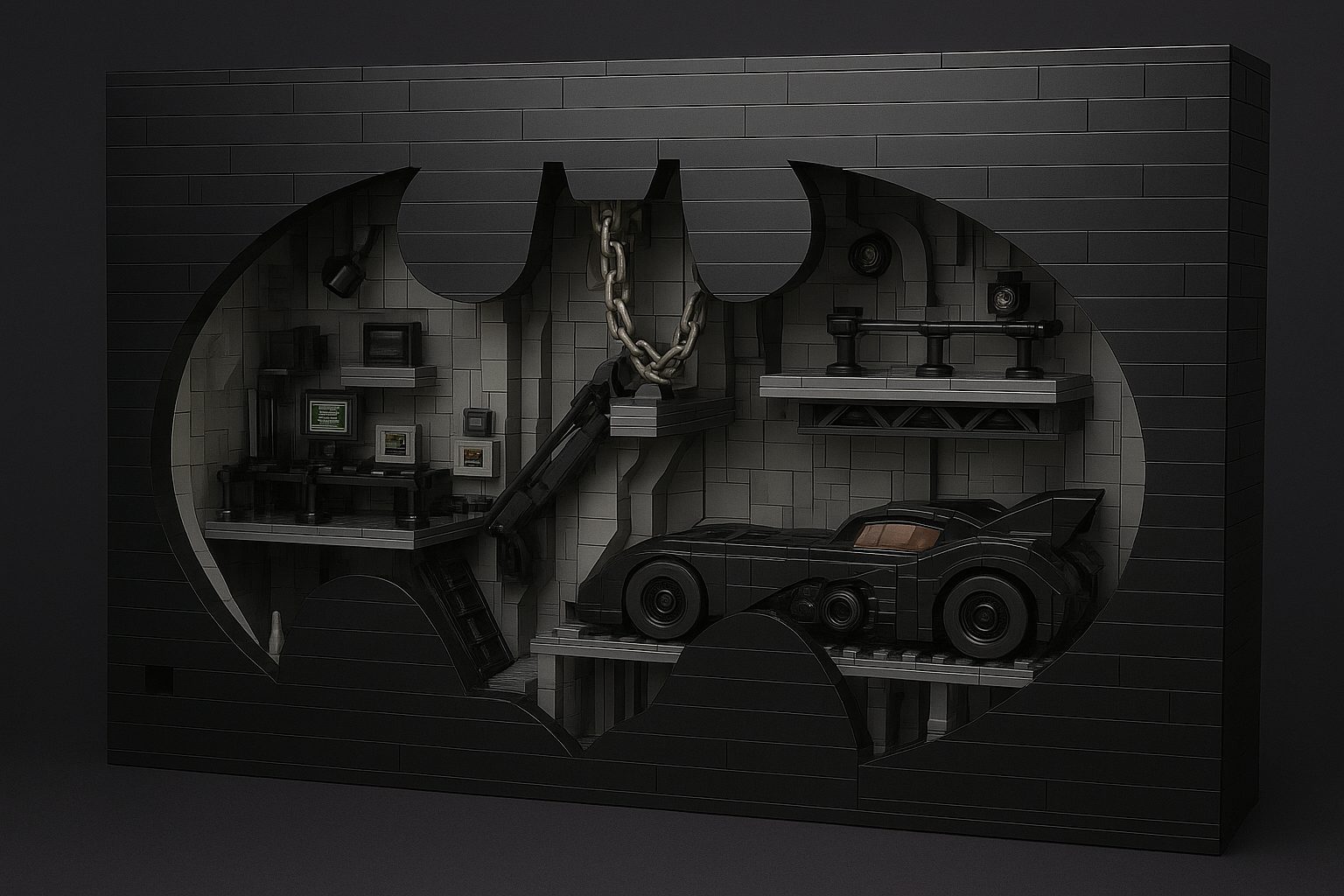 #340 Brick Batcave Shadow Box Set — vue 2