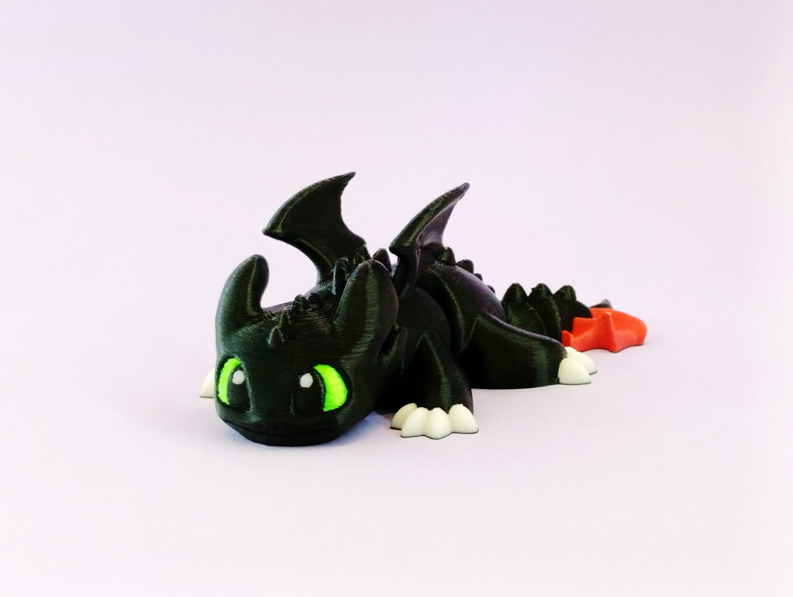 #344 Tiny Articulated Dragon Toothless Night Fury Flexi — vue 1