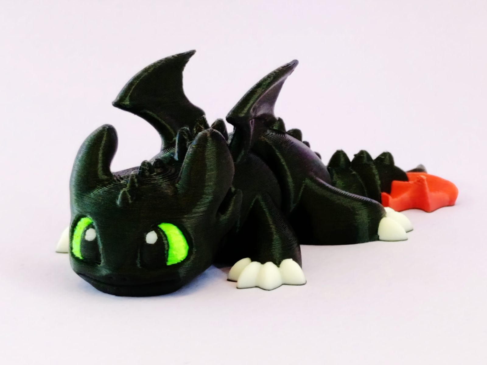 #344 Tiny Articulated Dragon Toothless Night Fury Flexi — vue 2