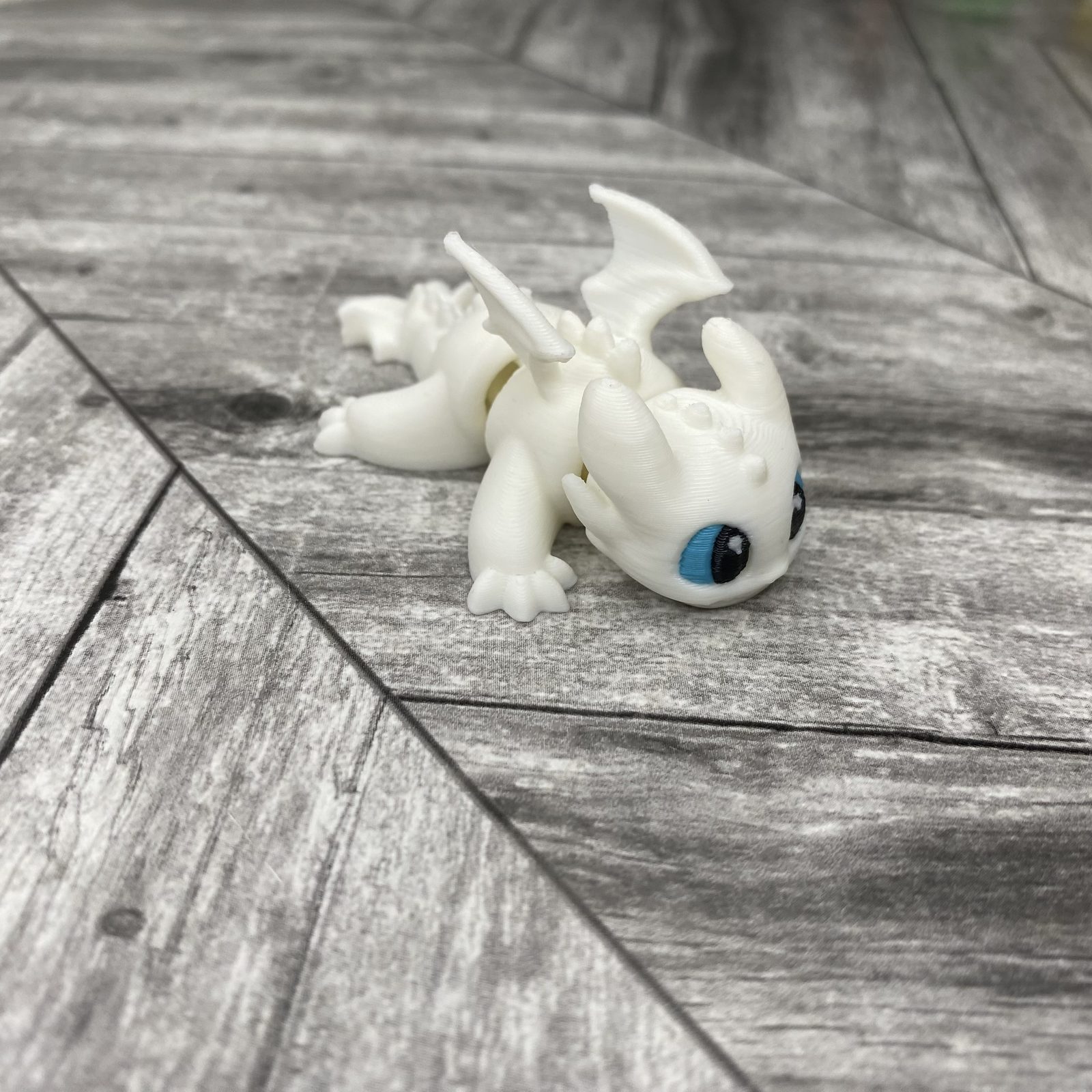 #344 Tiny Articulated Dragon Toothless Night Fury Flexi — vue 3
