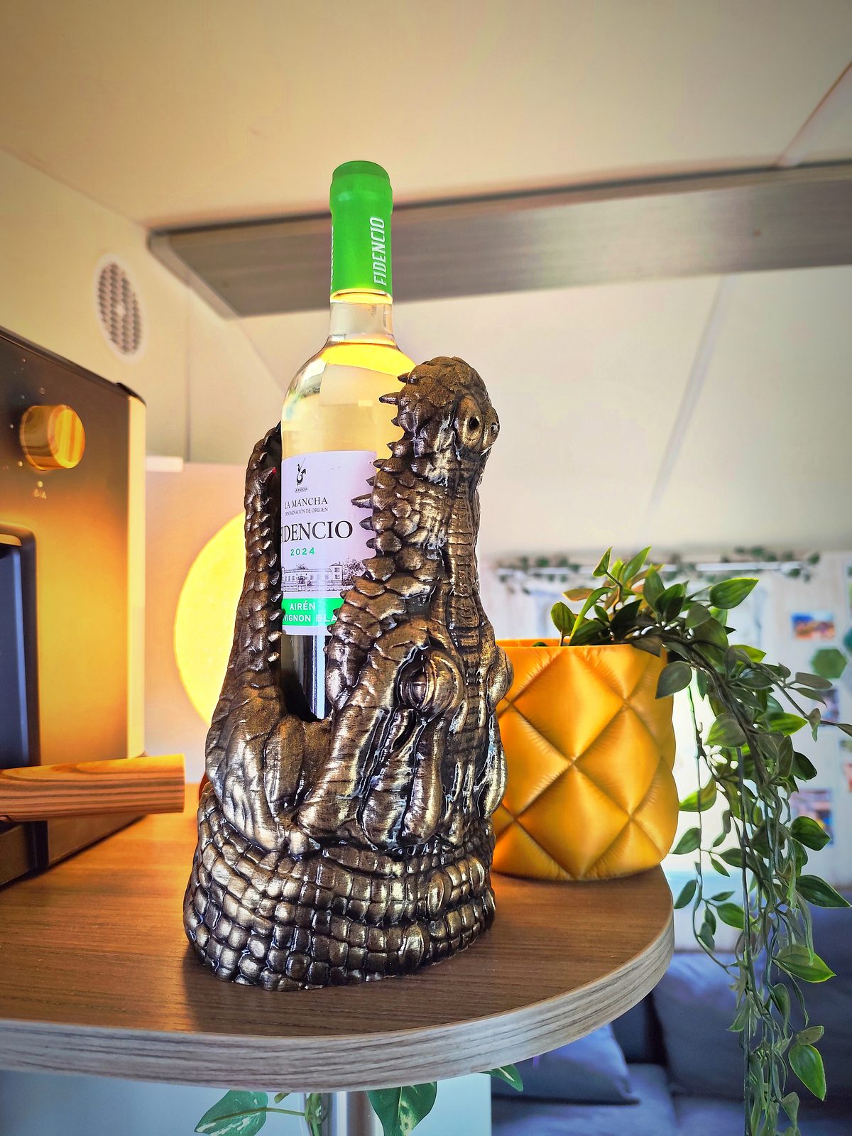 #345 Crocodile Head Wine Bottle Holder — vue 4