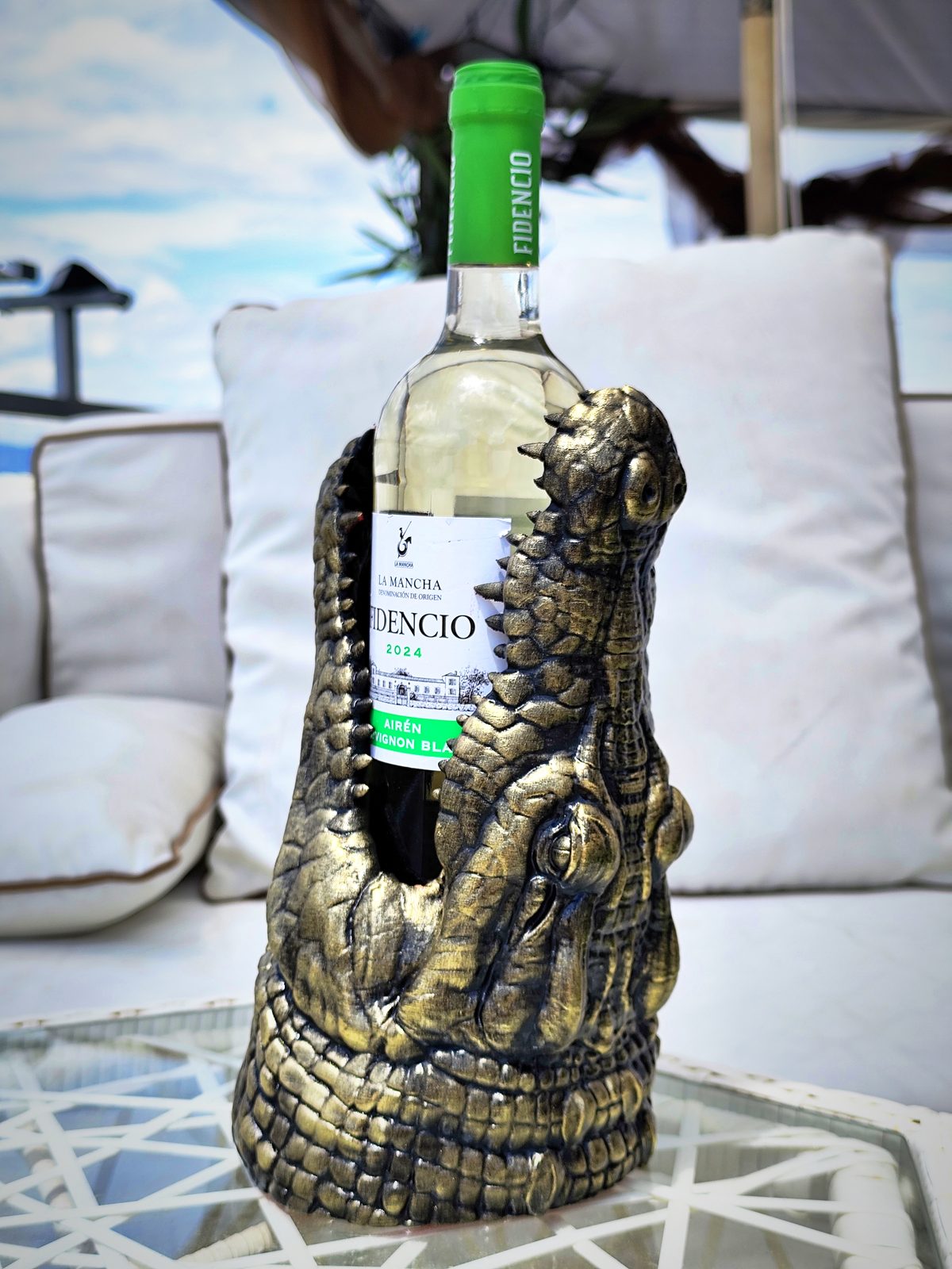 #345 Crocodile Head Wine Bottle Holder — vue 5