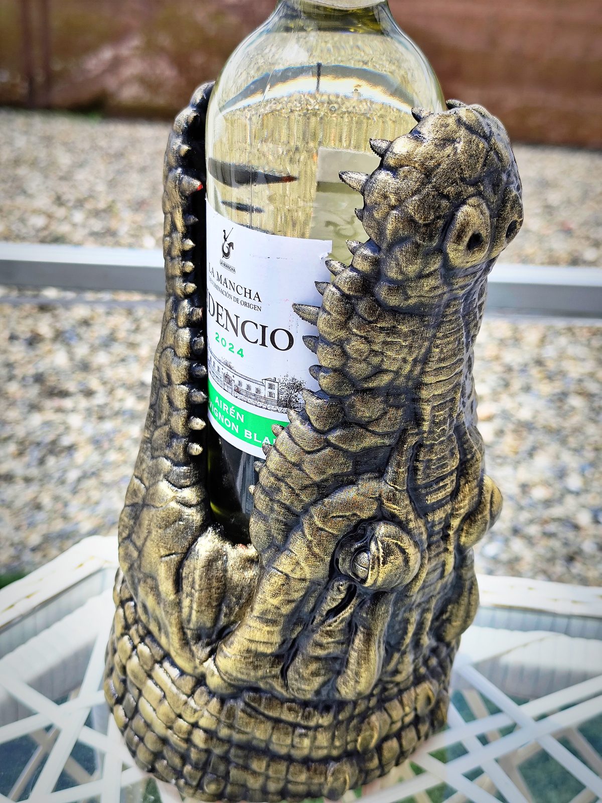 #345 Crocodile Head Wine Bottle Holder — vue 6