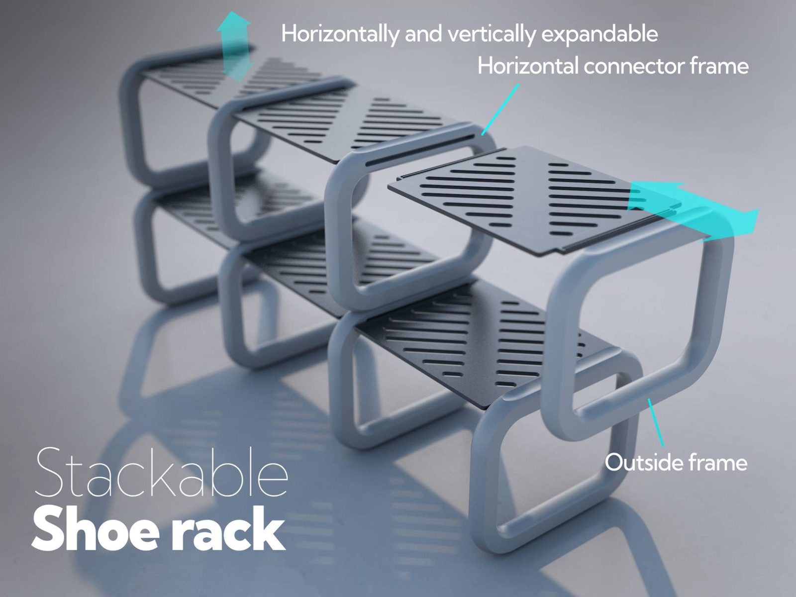 #347 Shoe Rack Stackable — vue 6