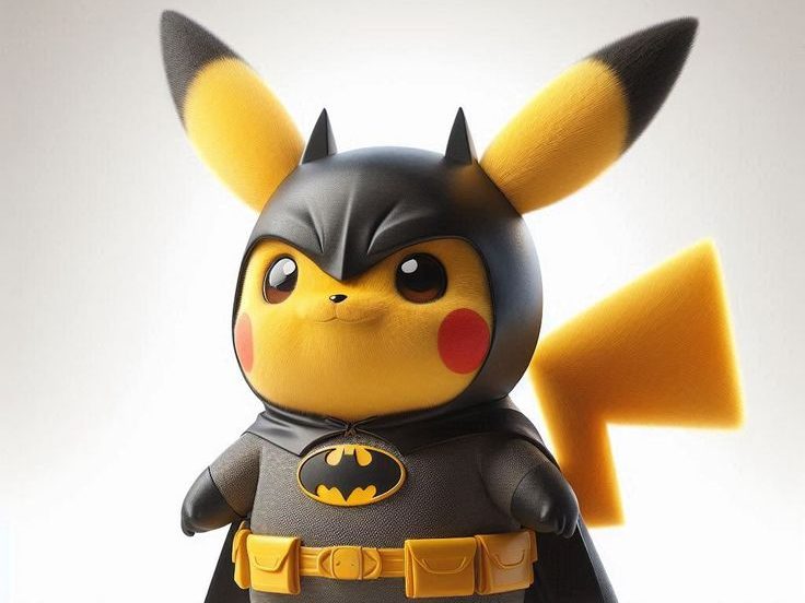 #357 Pikachu Batman – Action Figure Supereroe 3D — vue 1