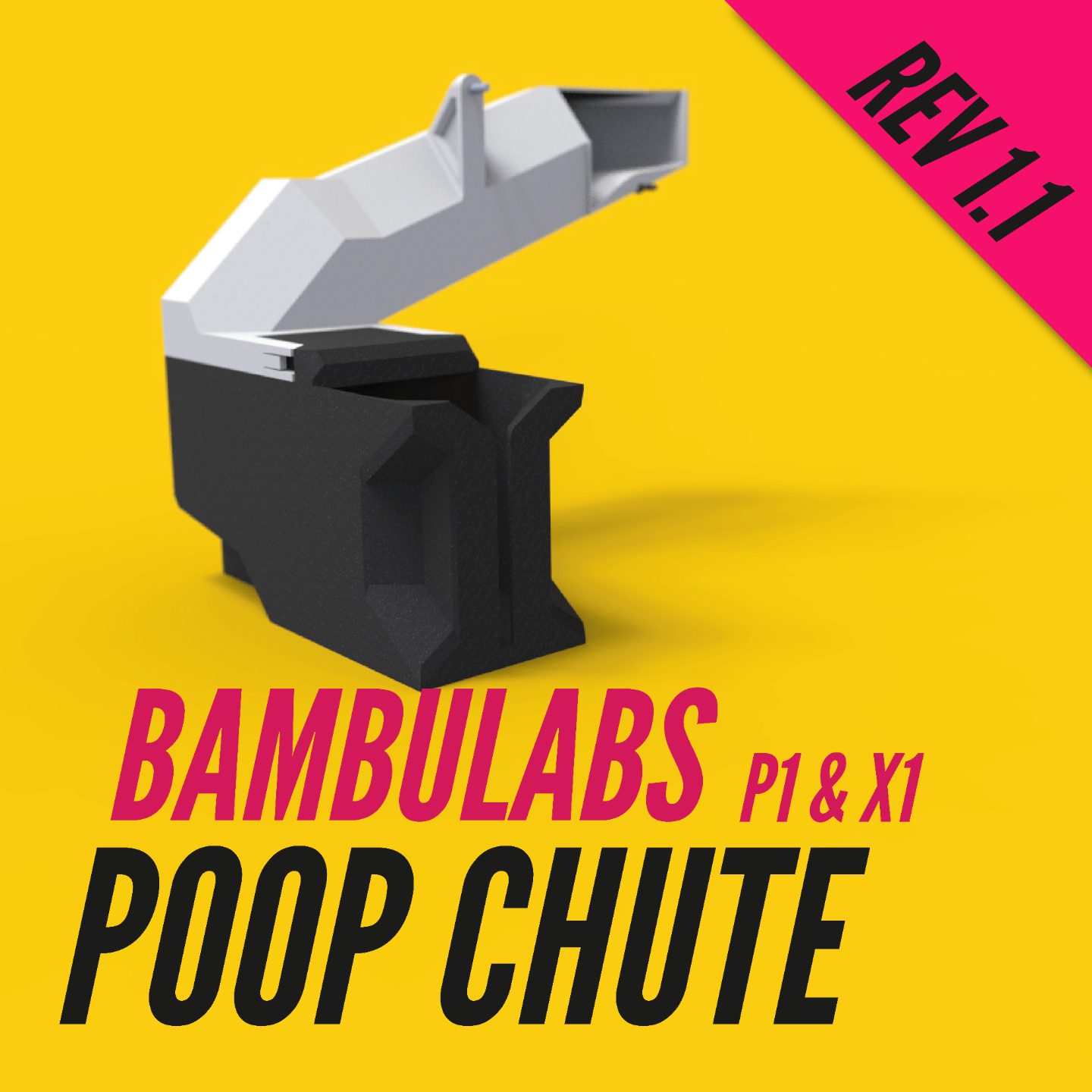 #367 Bambu (X1 P1) SMART POOP CHUTE — vue 4