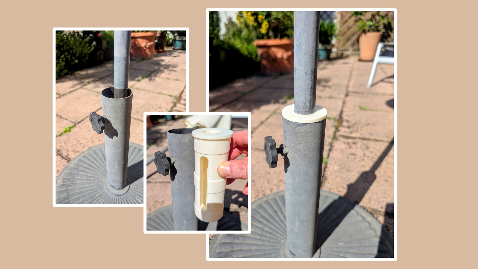 #374 Adapter für Sonnenschirm & Schirmständer Param — vue 1