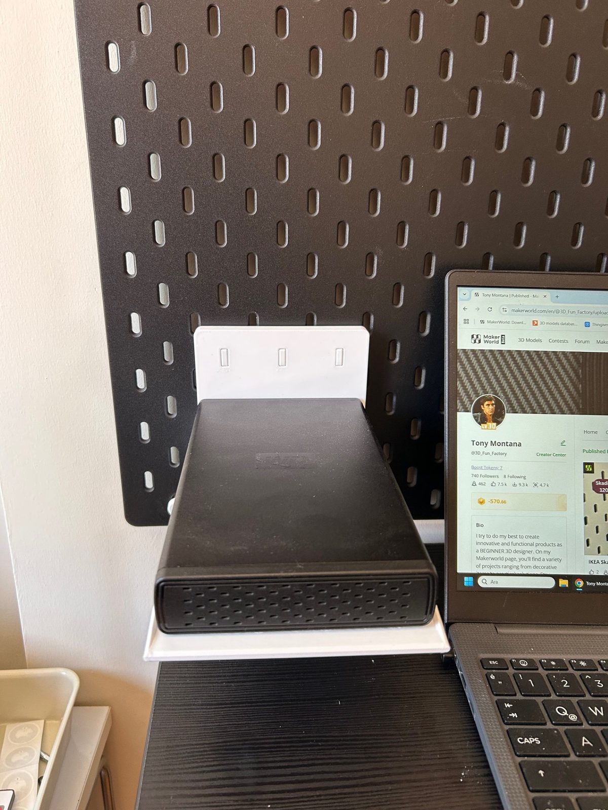 #375 IKEA Skadis Heavy Load Shelf 120x210 — vue 7