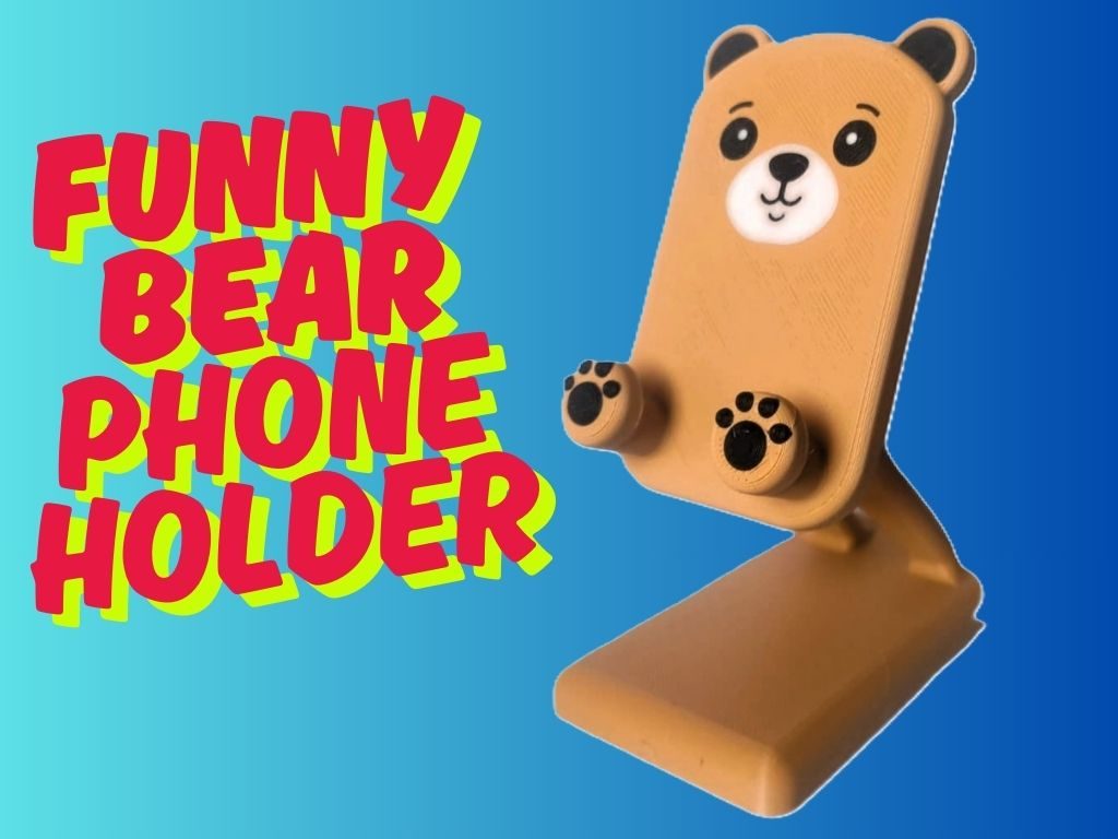 #378 Cute Bear Phone Holder — vue 1