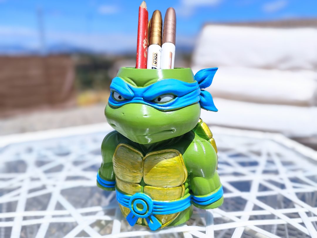 #392 Ninja Turtle Pen Holder – Fun & Customizable — vue 1