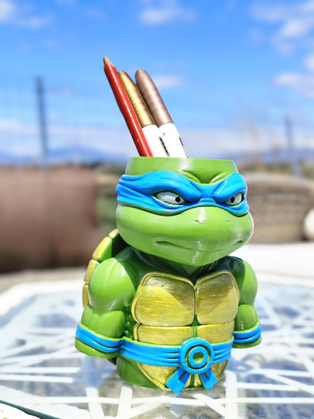#392 Ninja Turtle Pen Holder – Fun & Customizable — vue 9