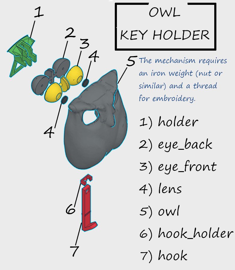 #394 Magic Owl - Wall key holder — vue 8