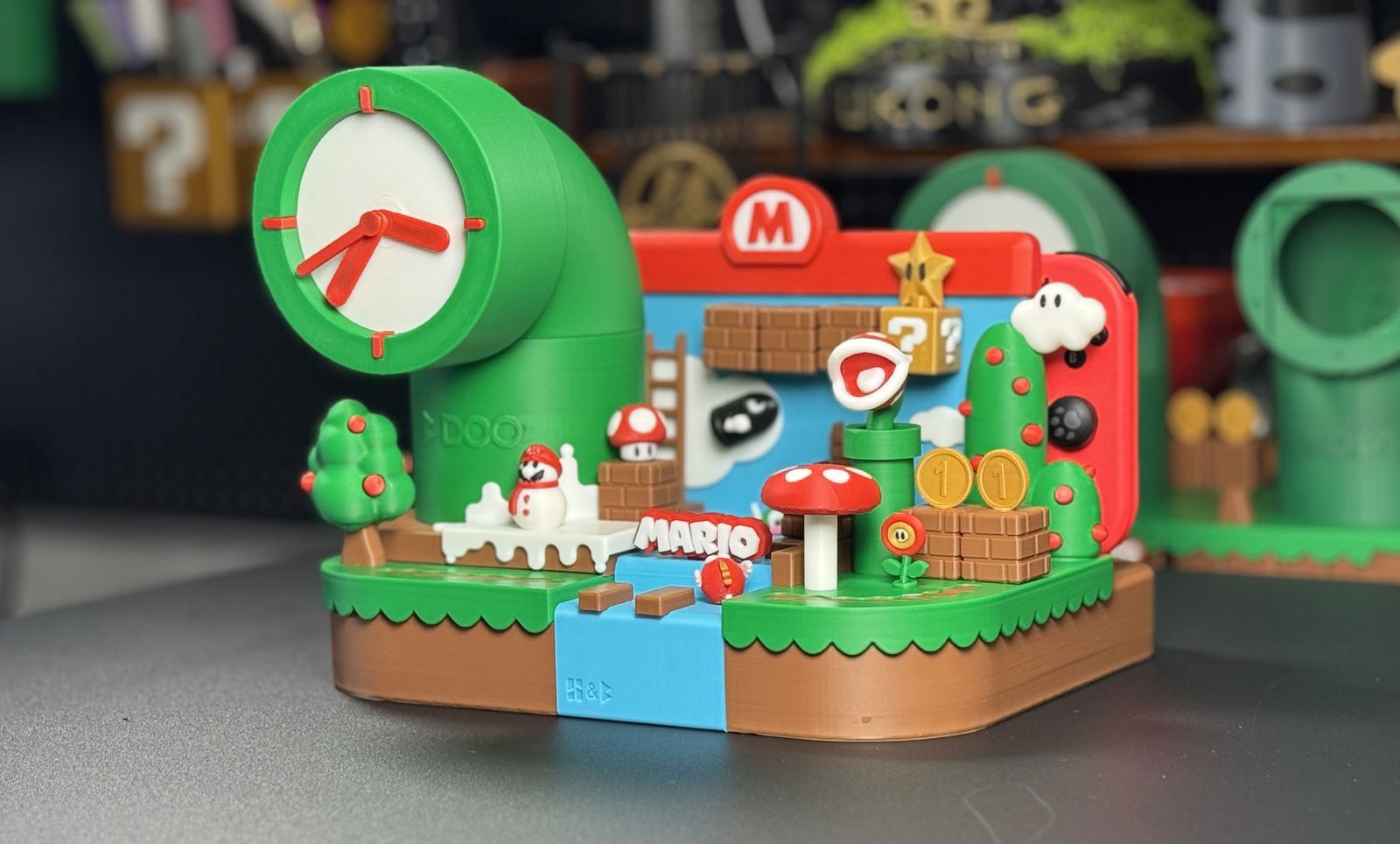 #409 Switch Mario creative clock base Panoramic version — vue 1