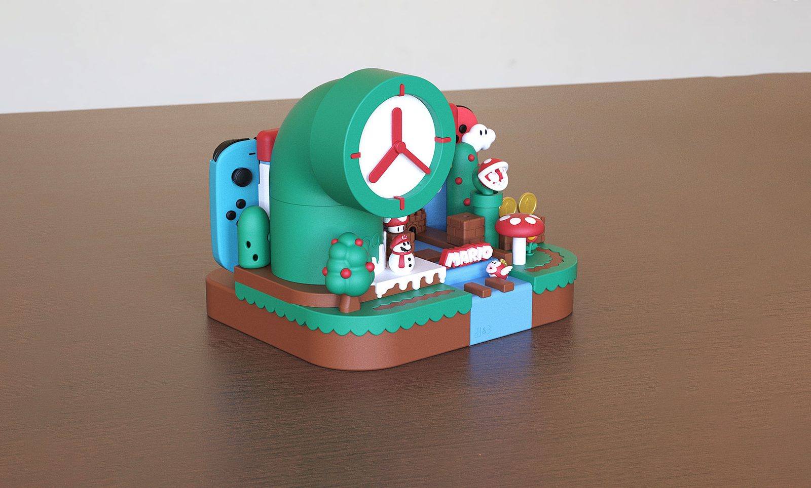 #409 Switch Mario creative clock base Panoramic version — vue 16