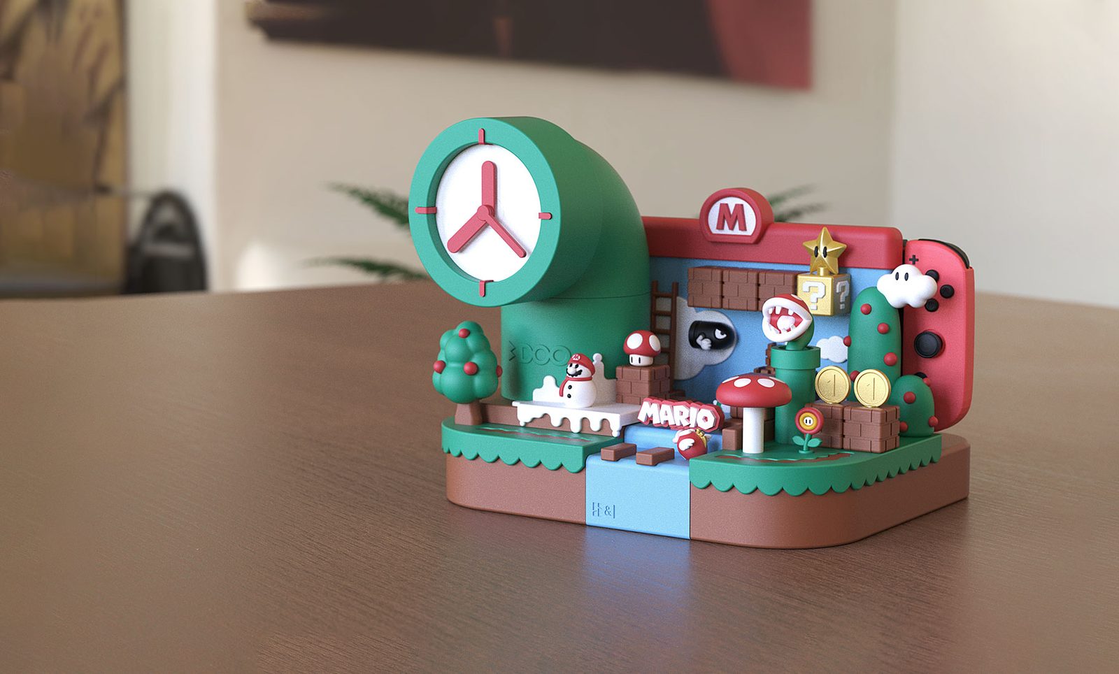 #409 Switch Mario creative clock base Panoramic version — vue 18