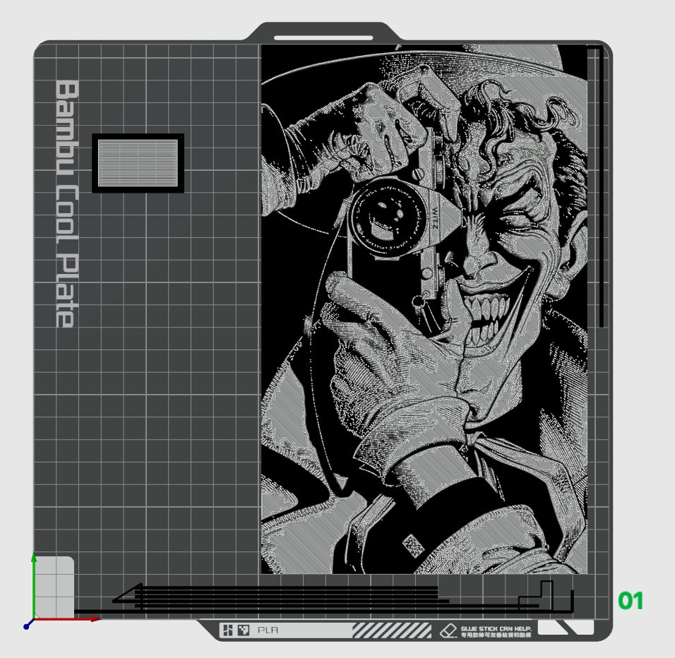 #428 Killing Joke Joker Wall Art 2d art HueForge — vue 3
