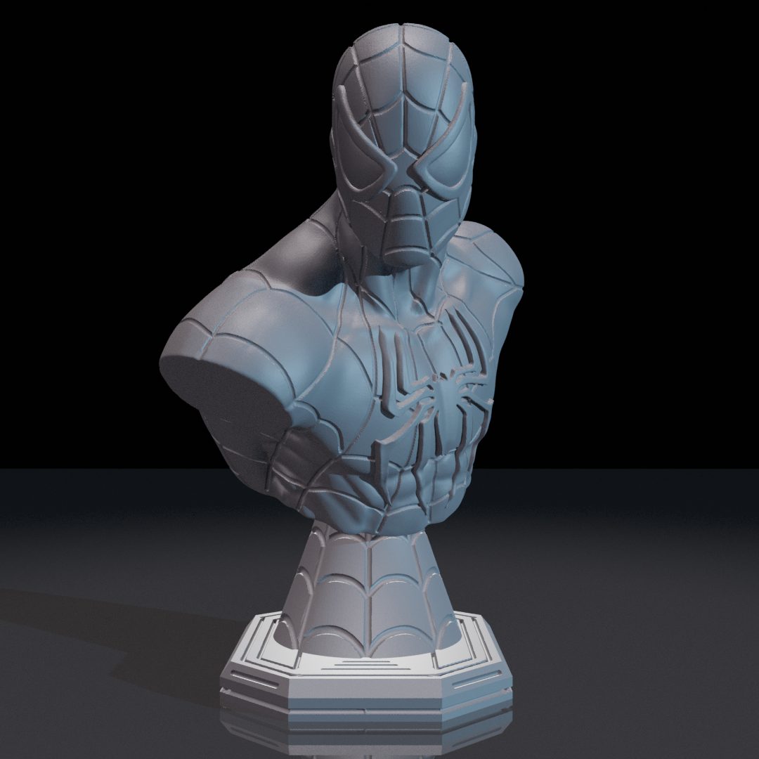 #438 Spiderman Bust (STL) — vue 4