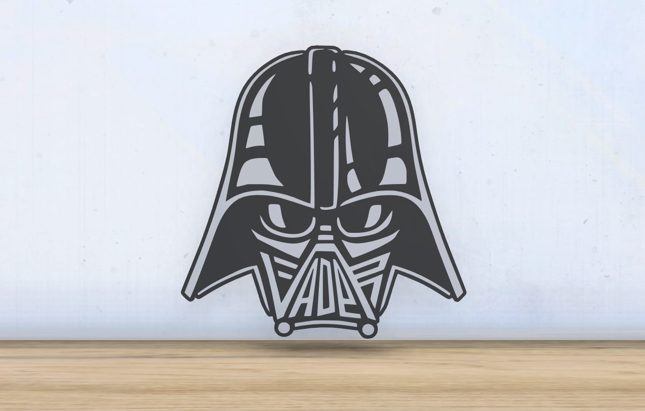 #446 Darth Vader - Layered - Word Wall Art — vue 1