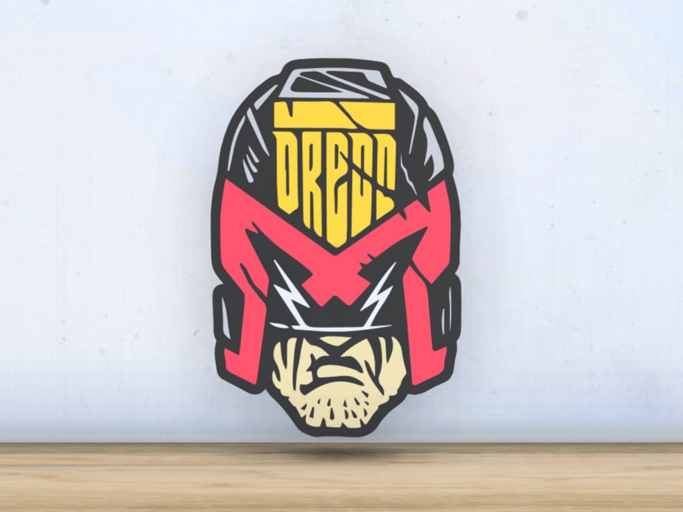 #451 Judge Dredd - Layered - Word Wall Art — vue 2