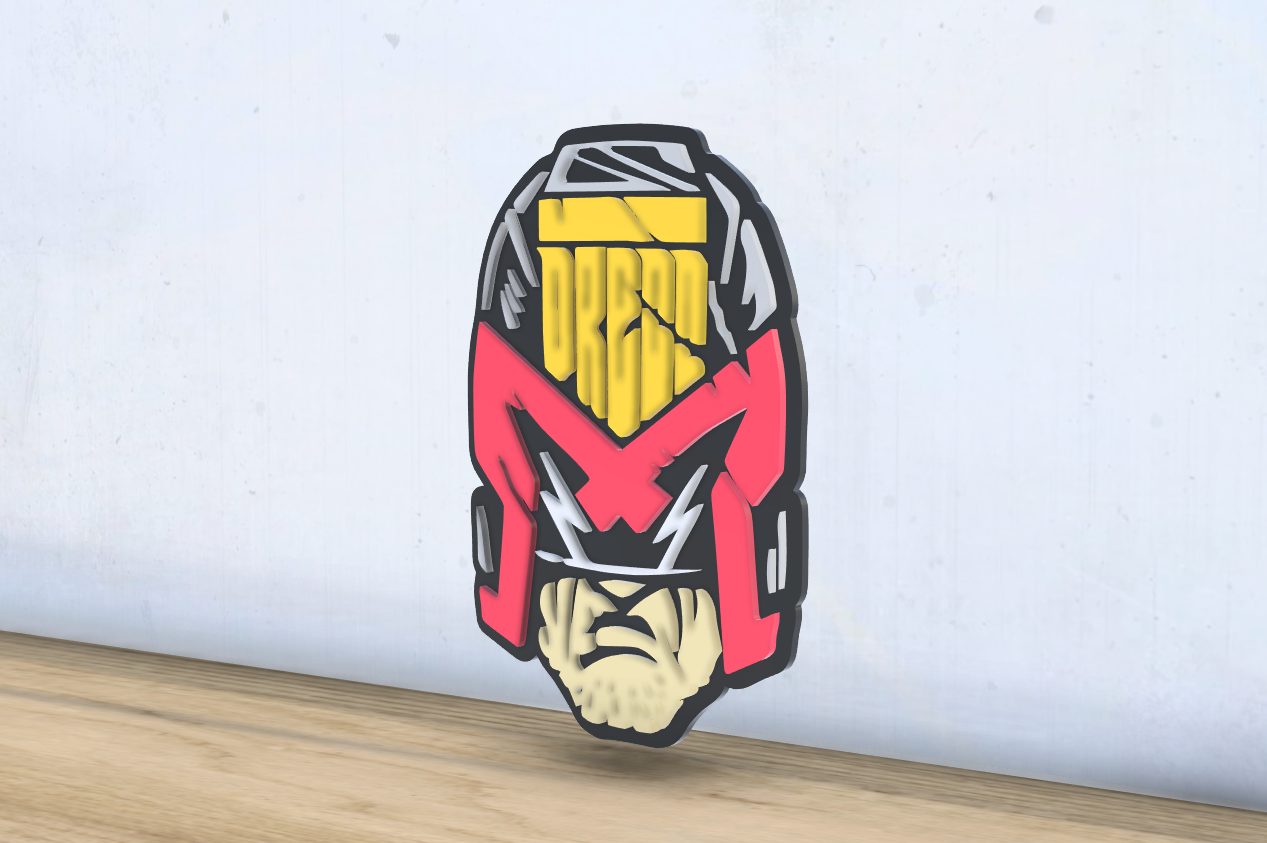 #451 Judge Dredd - Layered - Word Wall Art — vue 4