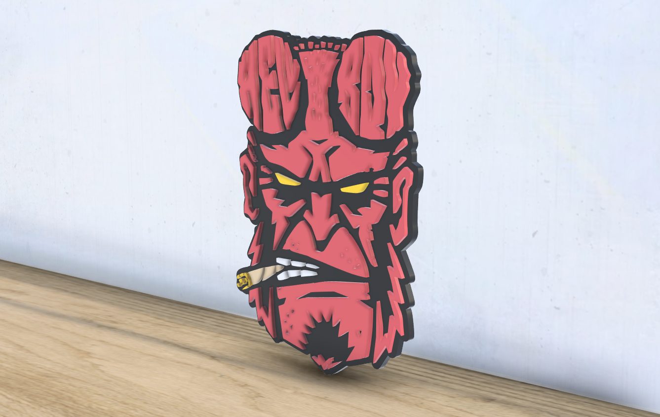 #453 Hellboy- Layered - Word Wall Art — vue 3