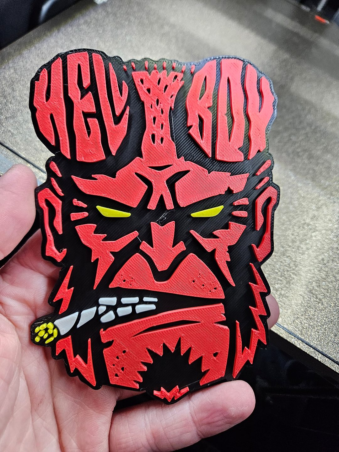 #453 Hellboy- Layered - Word Wall Art — vue 4