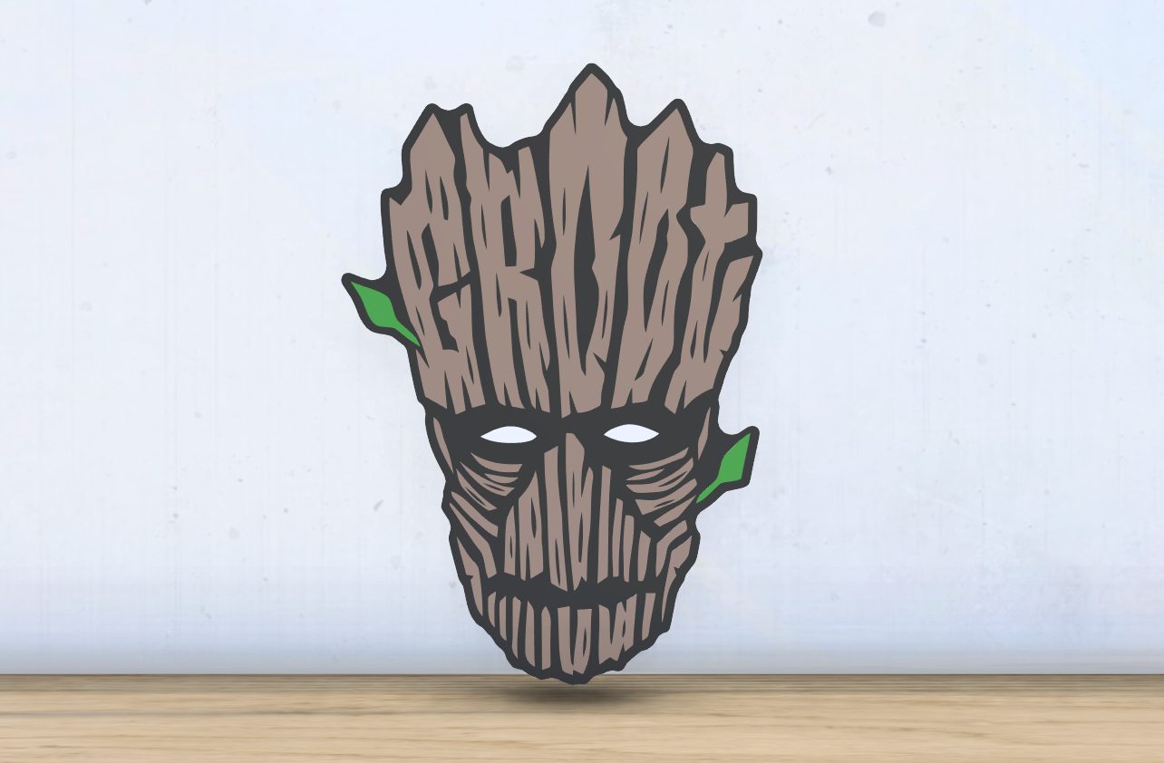 #458 Groot - Layered - Word Wall Art — vue 2