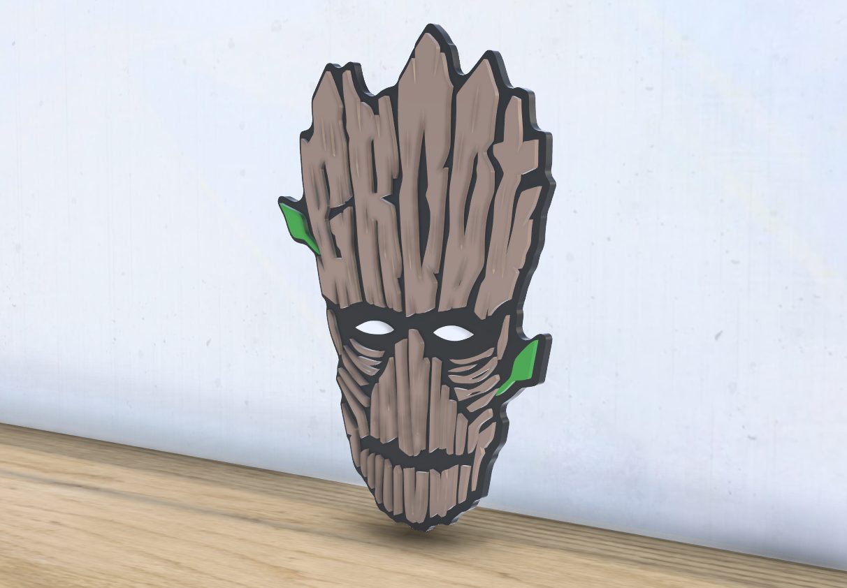 #458 Groot - Layered - Word Wall Art — vue 3