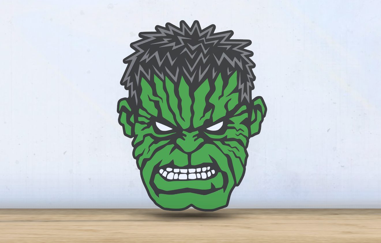 #459 Hulk - Layered - Word Wall Art — vue 3
