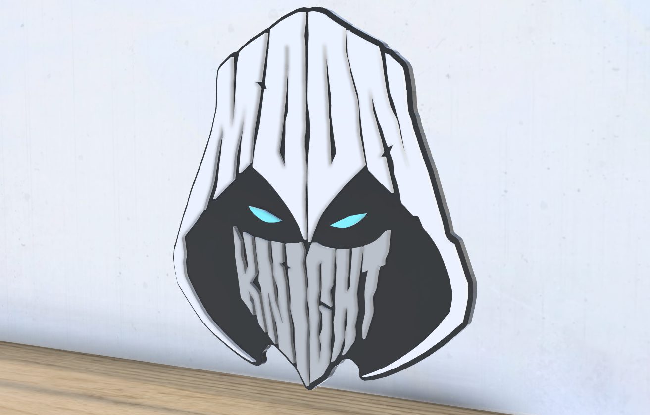 #463 Moon Knight - Layered - Word Wall Art — vue 4
