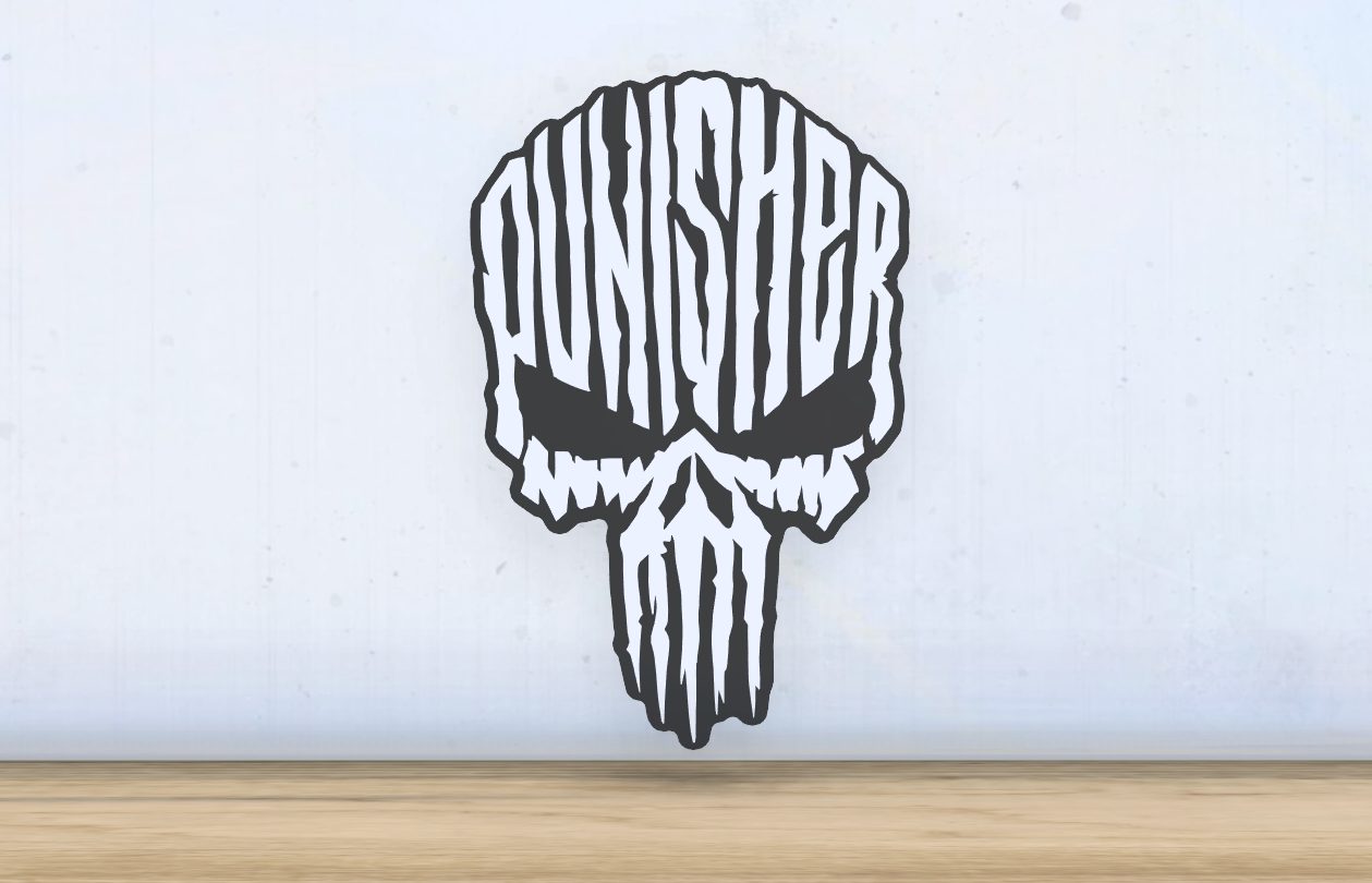 #464 The Punisher - Layered - Word Wall Art — vue 4