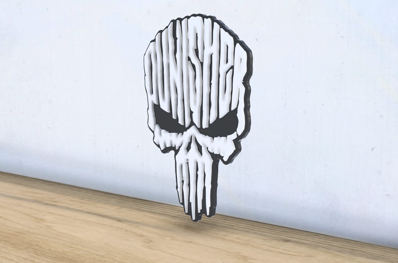 #464 The Punisher - Layered - Word Wall Art — vue 5