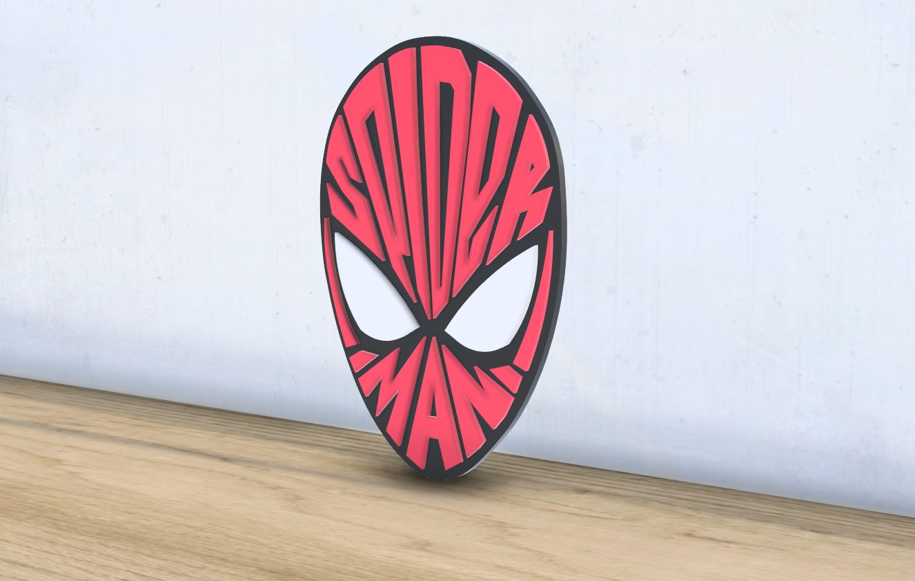 #465 Spider-man - Layered - Word Wall Art — vue 4