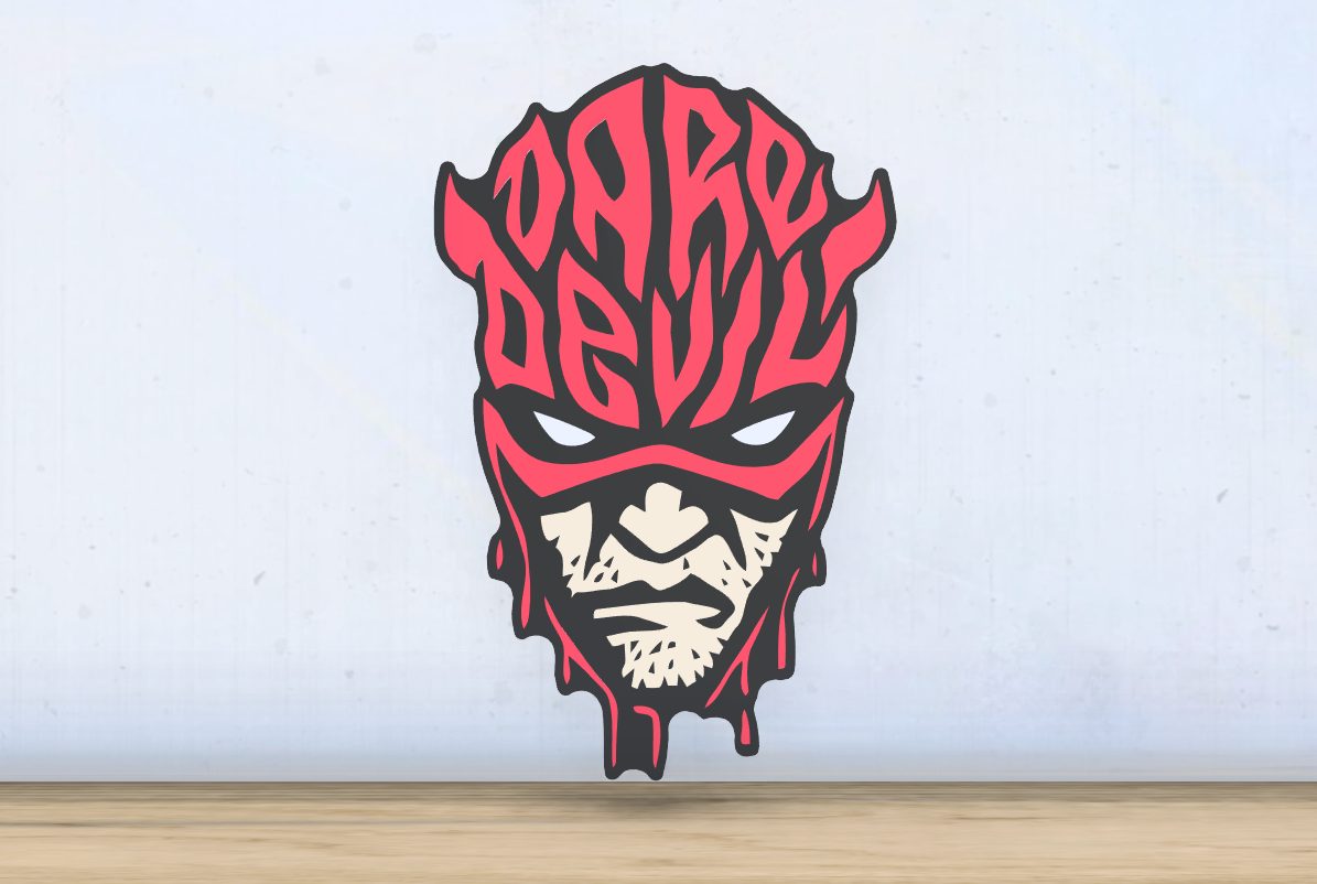 #468 Daredevil - Layered - Word Wall Art — vue 3