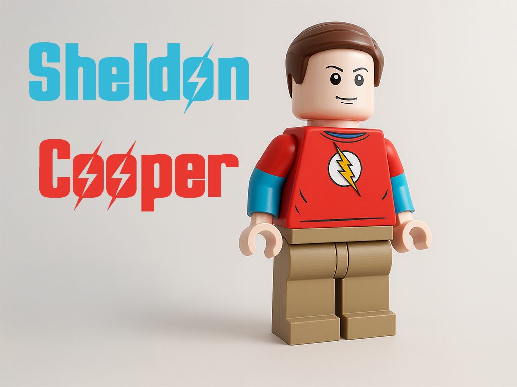 #485 Sheldon Cooper Big bang Theory Brick XXL — vue 1