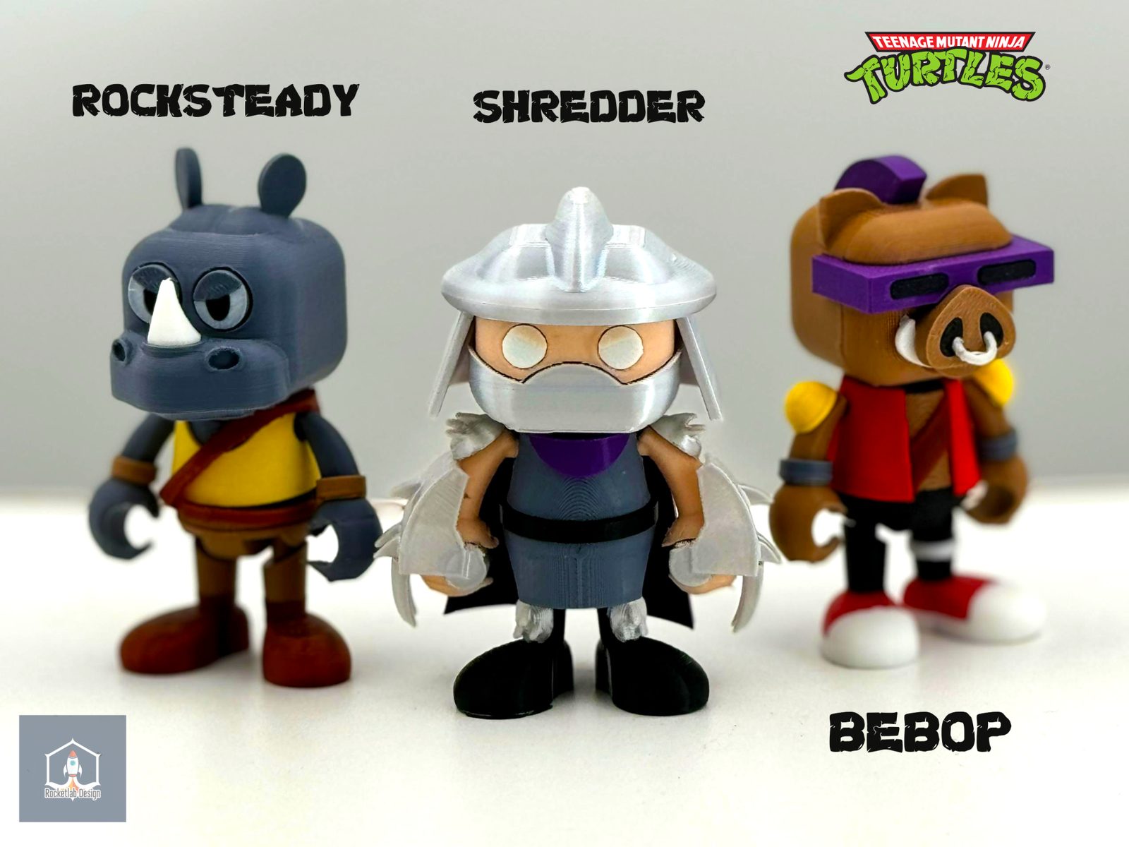 #493 TMNT Shredder Rocksteady Bebop Cute Figure — vue 4
