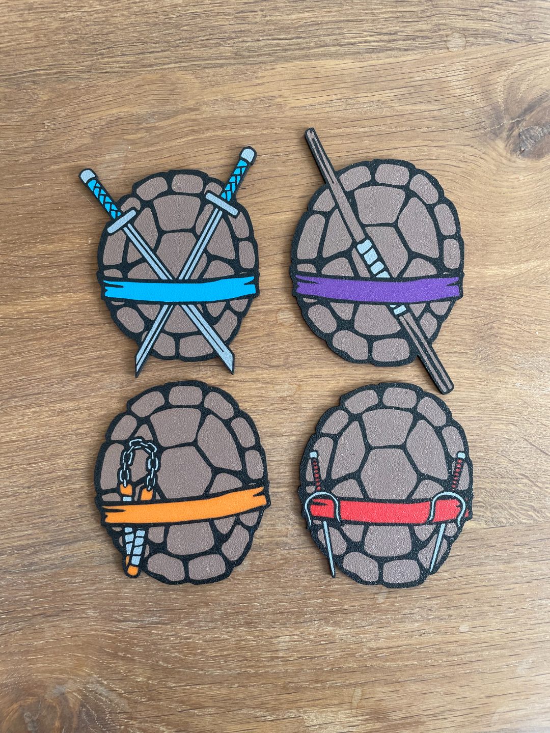 #504 Ninja Turtle Coaster Set 4 colors each TMNT — vue 6