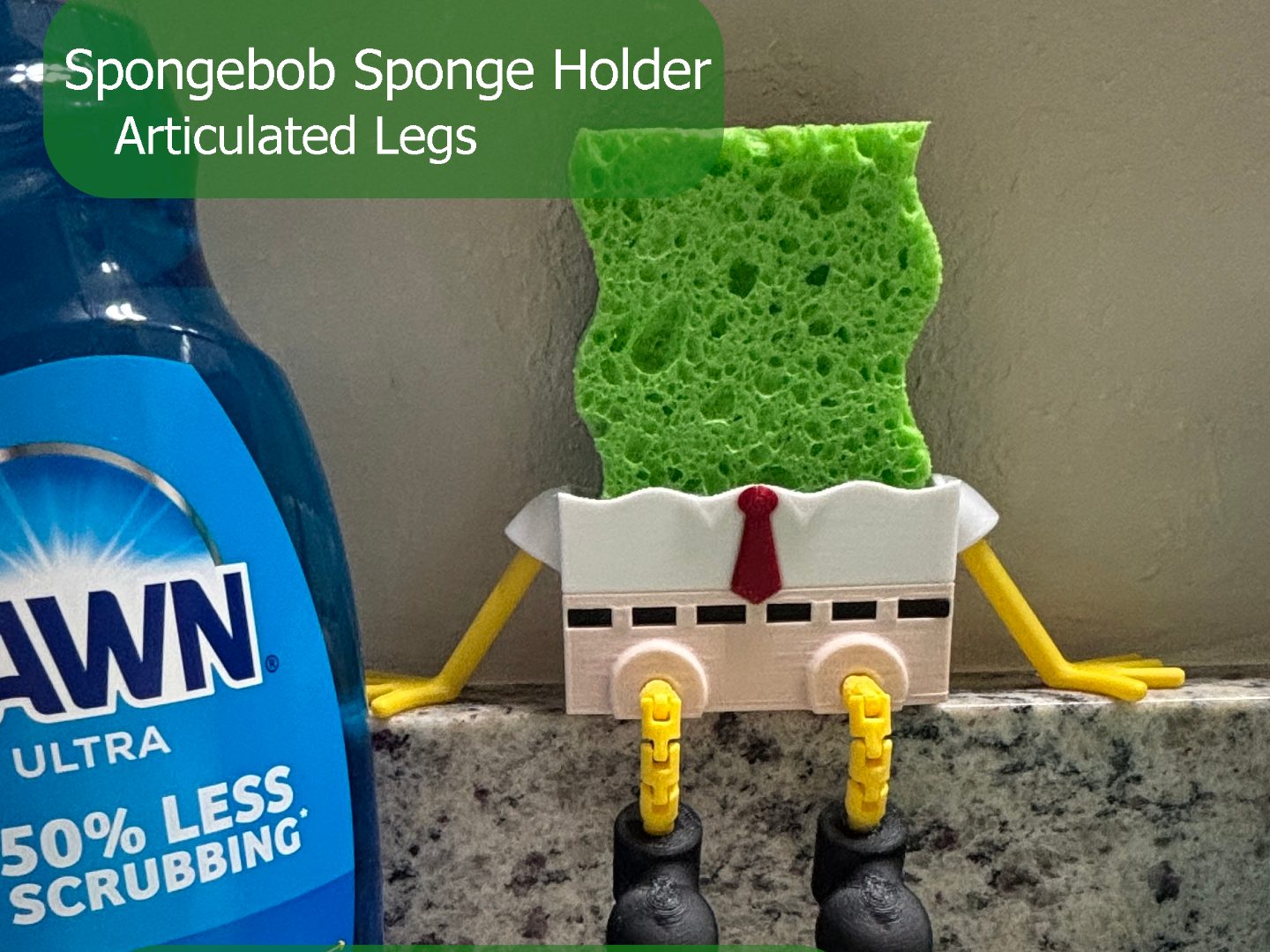 #510 Sponge Bob Sponge Holder Articulated Legs — vue 2