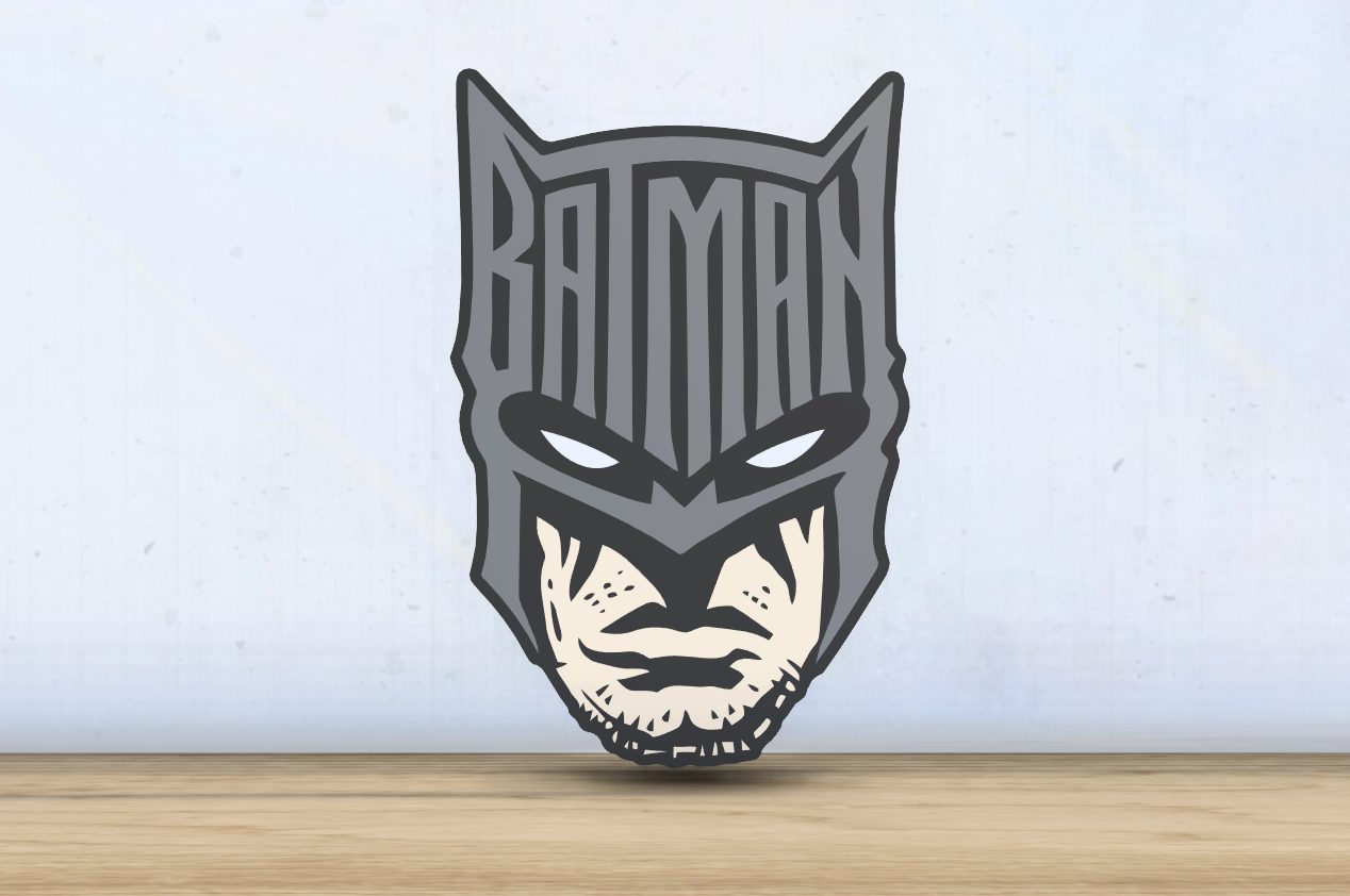 #556 Batman - Layered - Word Wall Art — vue 1