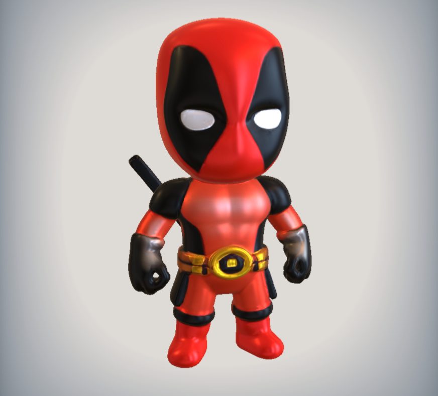 #608 Cute Deadpool Statue - Big Head — vue 7