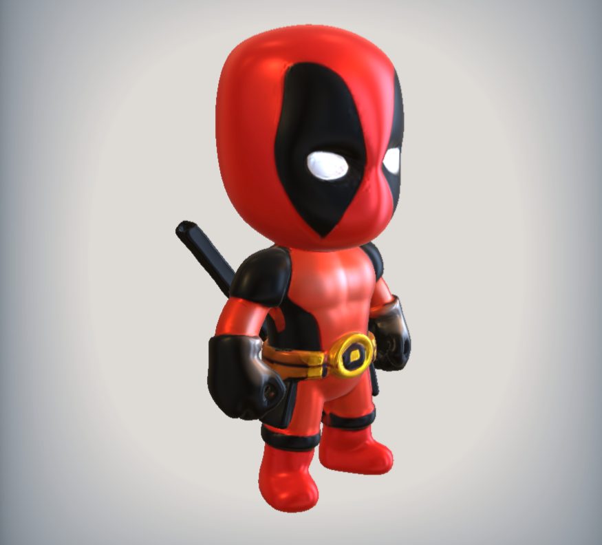 #608 Cute Deadpool Statue - Big Head — vue 8