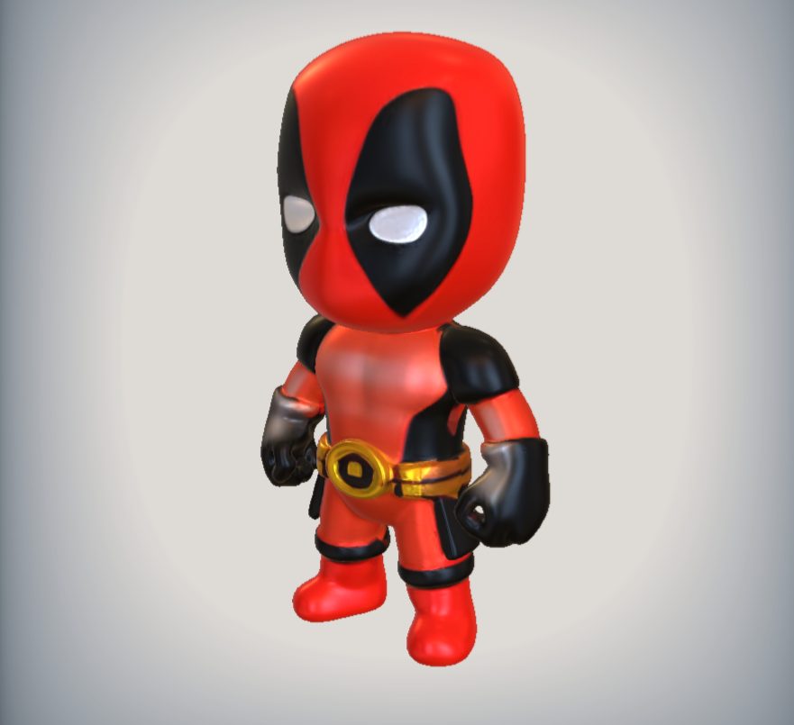 #608 Cute Deadpool Statue - Big Head — vue 9