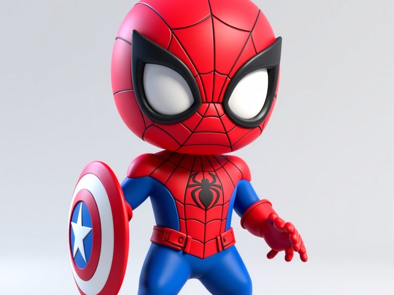 #694 Spiderman mit Schild — vue 2