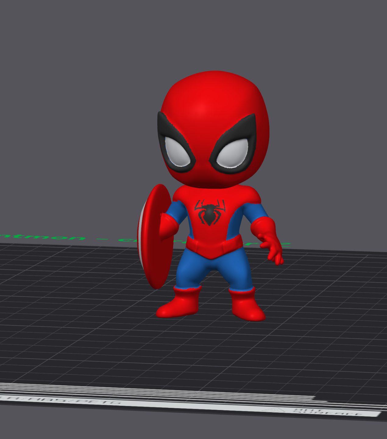 #694 Spiderman mit Schild — vue 3