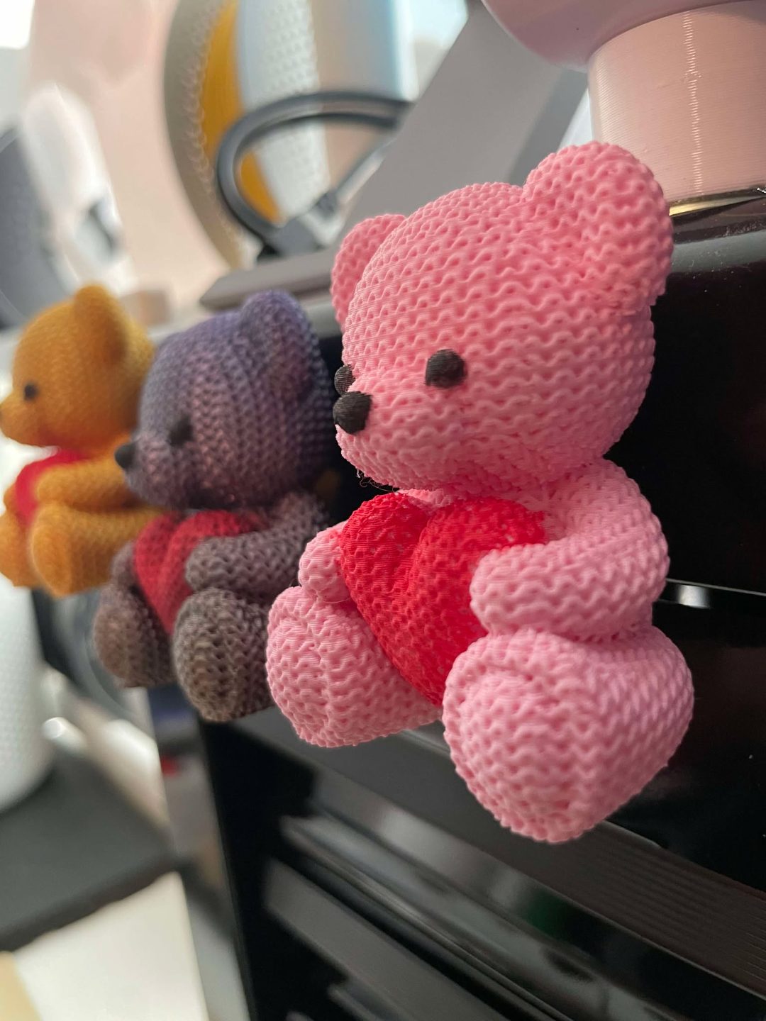 #697 Knitted Valentine's Day Teddy Bear — vue 5